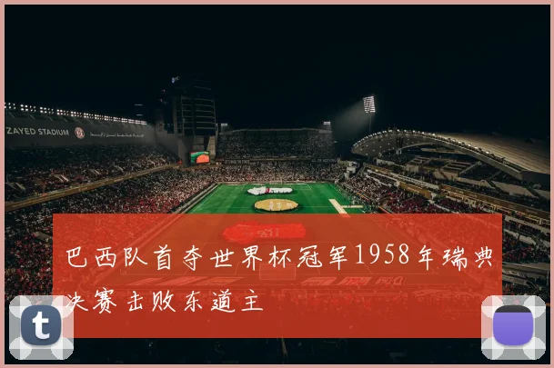 巴西队首夺世界杯冠军1958年瑞典决赛击败东道主