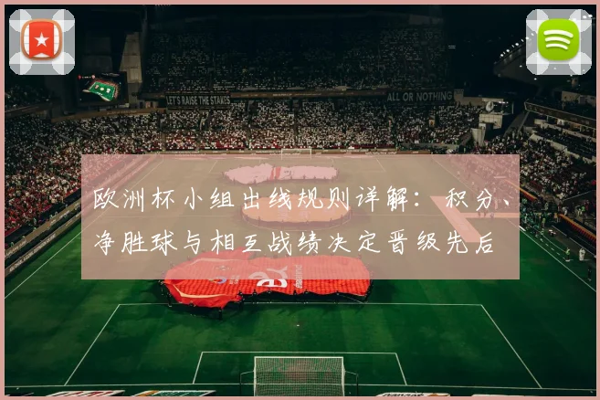 欧洲杯小组出线规则详解：积分、净胜球与相互战绩决定晋级先后